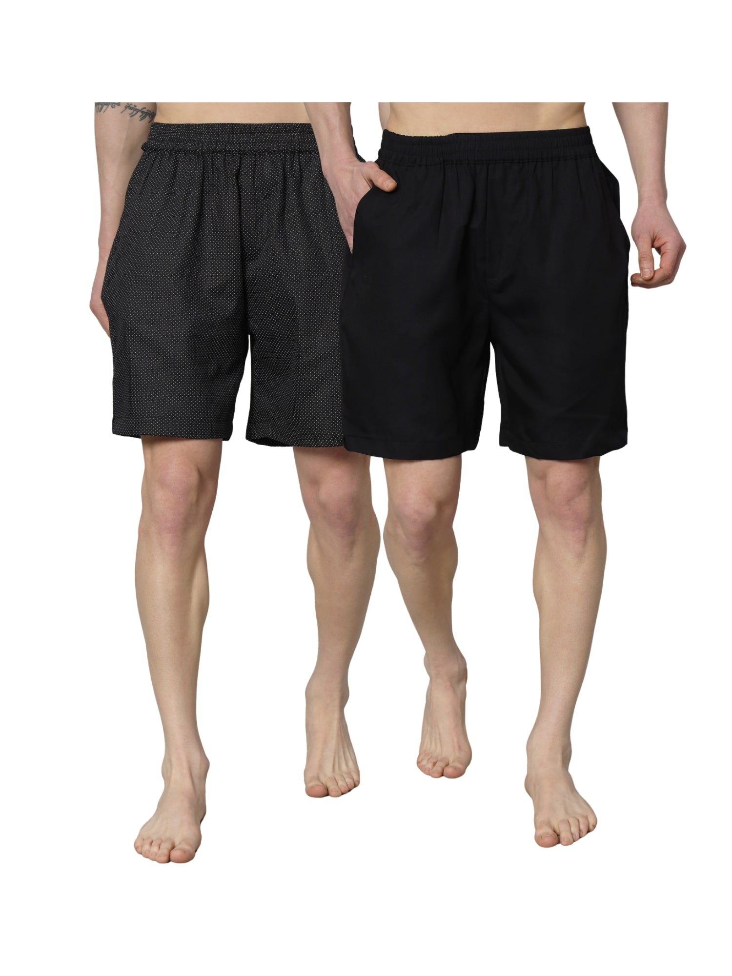 Mens Boxer, Pure Organic Cotton Boxer For Men, Printed Boxer For Men, Pack Of 2 (OTLMB04_10)-S
