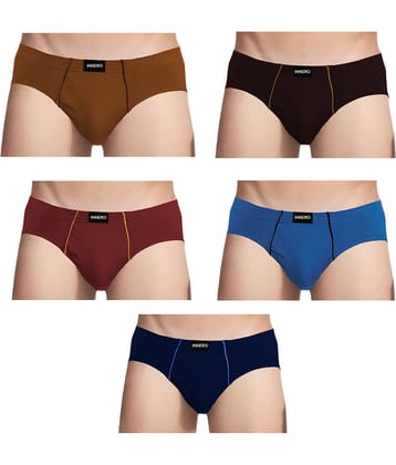 INNERO Pack of 5 Cotton Briefs For Men's ( Multicolor )