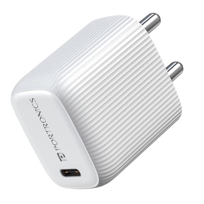 Portronics Adapto 20X Type C PD Adaptor, PPS Adaptor, Power Delivery, Best For iphone, Samsung & Other Type C Smartphones Portronics Adapto 20X Type C PD Adaptor, PPS Adaptor, Power Delivery, Best For iphone, Samsung & Other Type C Smartphones