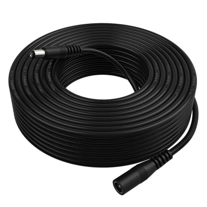 KEBILSHOP Male to Female DC Power Extension Cord 2.1x5.5mm DC 12V Power Adapter Extension Cable, for CCTV Security Cameras, Wireless IP Network Camera, DVR, LED Light Strip (5 Meter) medium