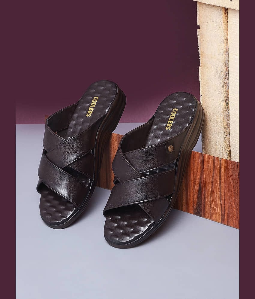 Liberty Brown Men's Leather Slipper