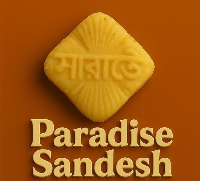 BANGLARMISTI Paradise Sandesh - Delicated Bengali Sweet, Soft and Delicious Sandesh, 8pcs Pack