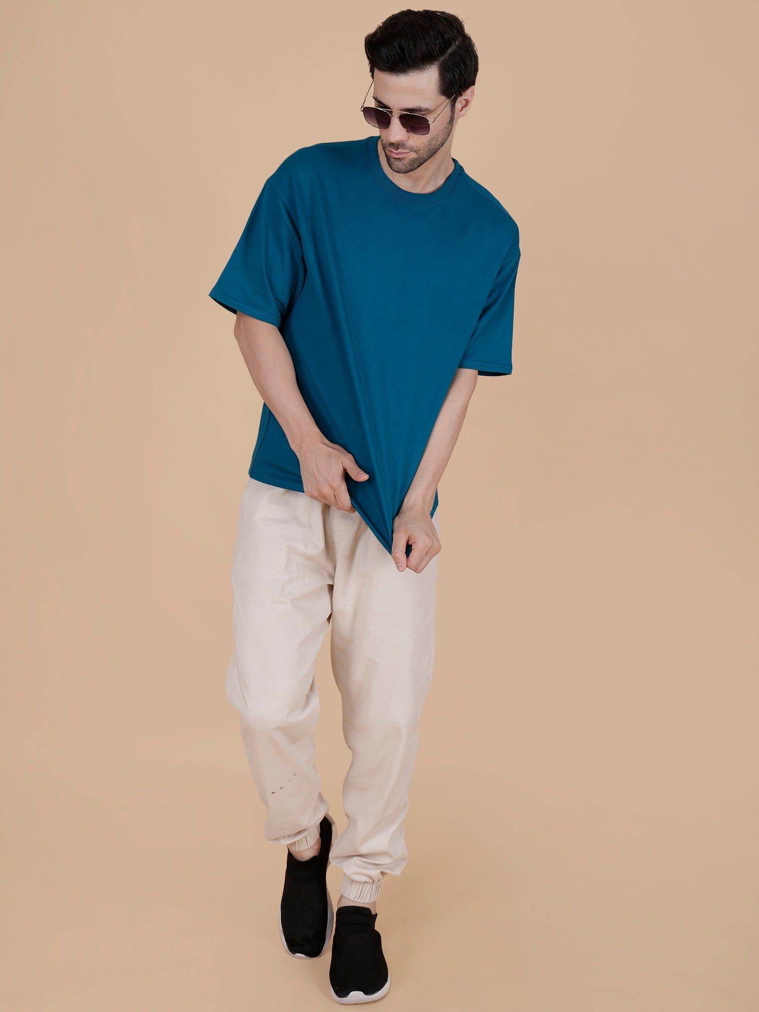 Oversized Solid (Teal)-S