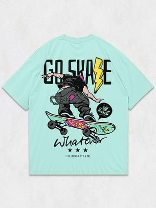 Go Skate Oversized T-Shirt-Mint / S