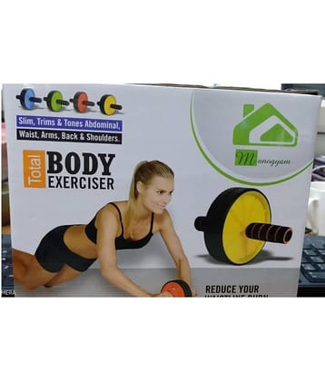 Manogyam Double wheel AB Roller Abdominal Double Wheel Ab Roller Gym
