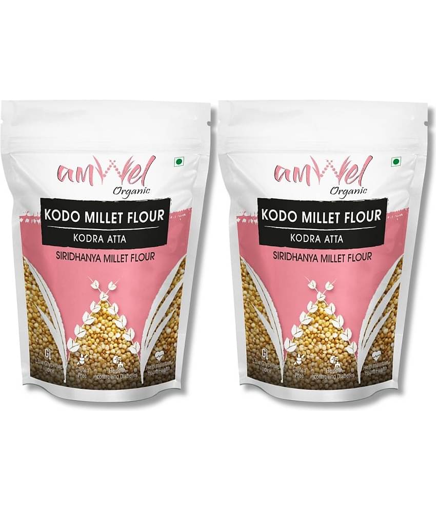 Amwel Kodo Millet Flour | Kodra Atta | Siri Dhanya Millets Flour 900 gm Pack of 2