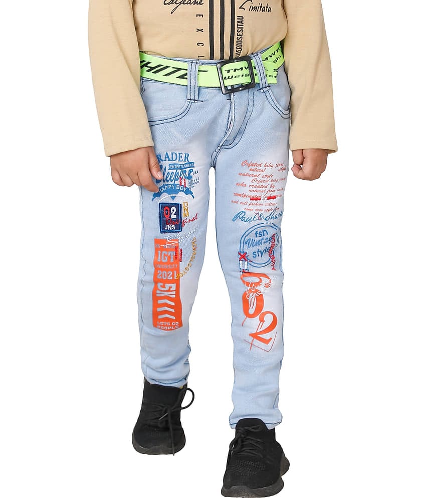 Fourfolds Pack of 1 Boys Cotton Blend Jeans ( Multi )