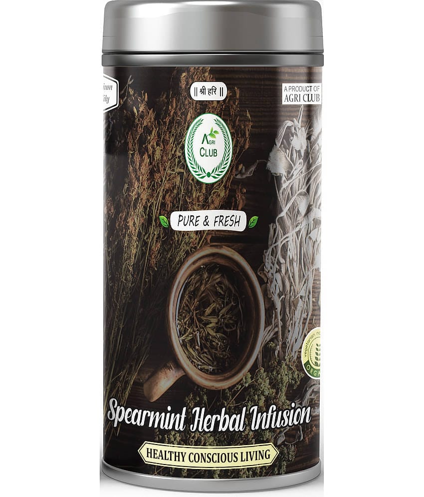 AGRI CLUB Black & Herbal Tea Loose Leaf SPEARMINT TEA 75 gm