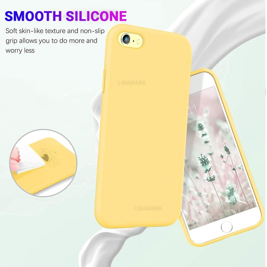 LIRAMARK Liquid Silicone Soft Back Cover Case for Apple iPhone 6 Plus / 6S Plus
