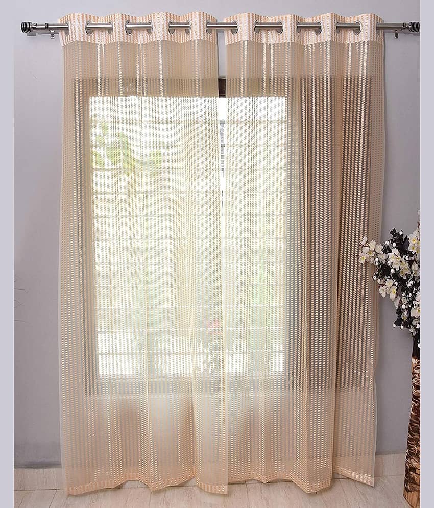 Tanishka Fabs Set of 5 Long Door Net/Tissue Curtain