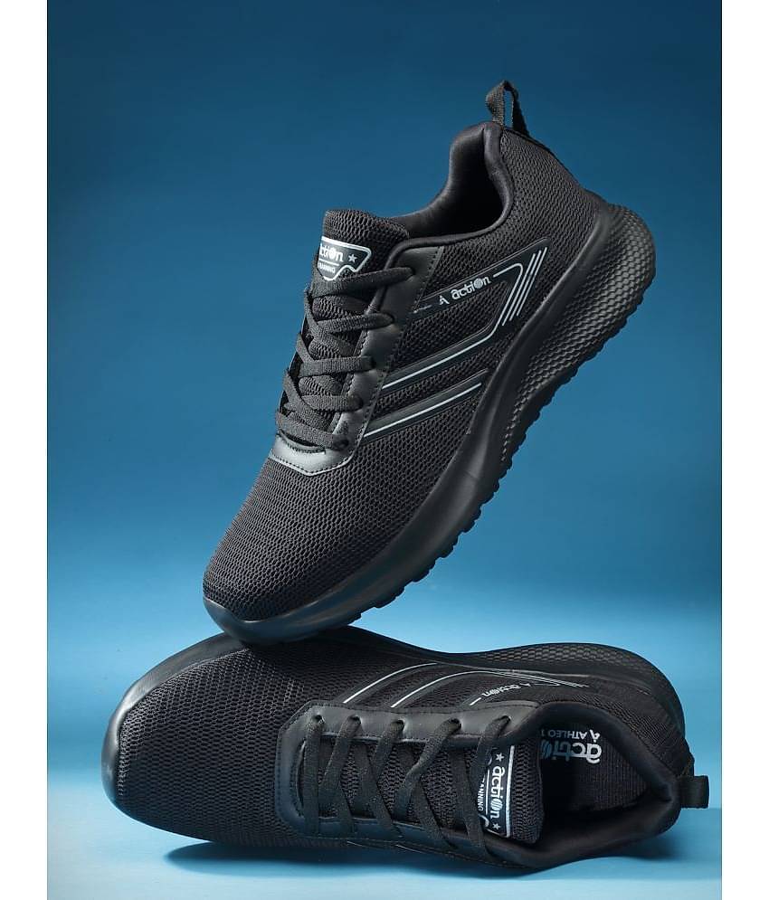 Action Sports Shoes For Men Black Men's Sports Running Shoes