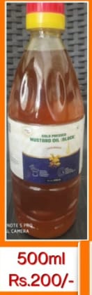 Cold Pressed Mustard Oil (500ml) | Pure & Aromatic | Traditional Cooking