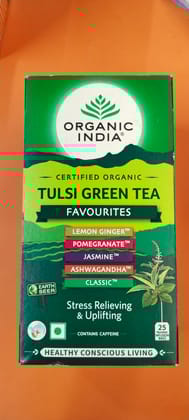 Organic india tulsi green tea favourites 25 bags 
