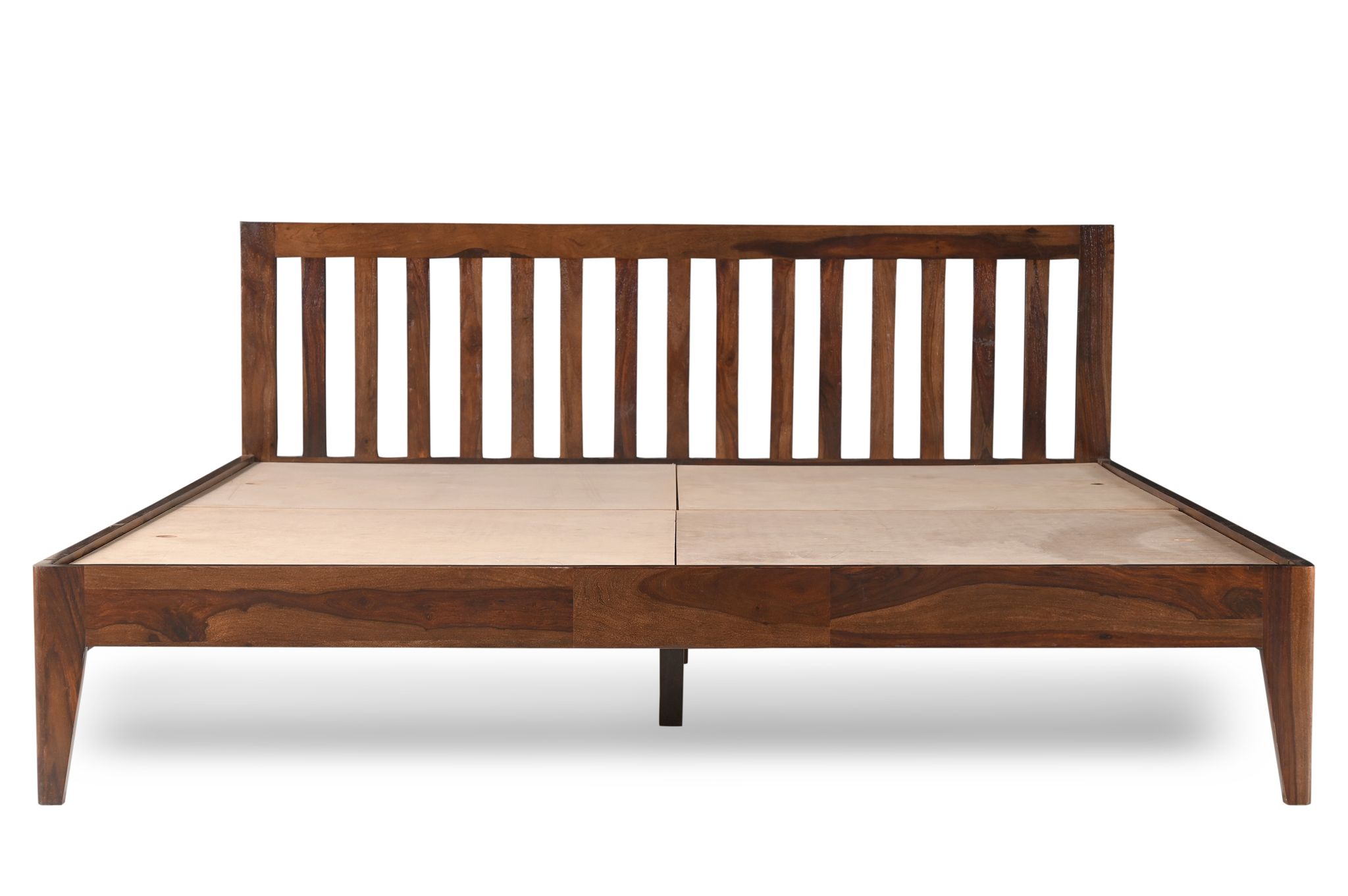 Wakeup India Sheesham Solid Wood Without Storage Bed | 3 Year Warranty | Luxy Low height Bed | Rosewood Bedroom Bed ( King size - 78x72 inch , Light Rosewood Colour Finish )