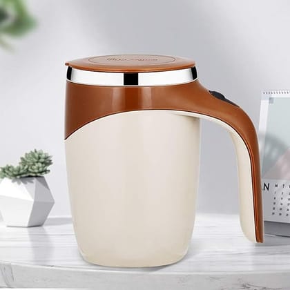 Self-Stirring Magnetic Coffee Mug  380ml Auto-Mixing Cup |One-Touch Auto-Mixing, Battery Powered,  Spill-Proof,| 304 Stainless Steel, Travel-Friendly, Leakproof Travel Cup