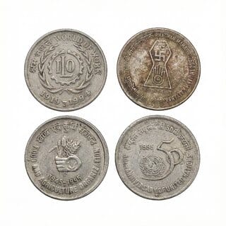 5 Rupees 4 Different Commemorative, India Old and Rare Coins