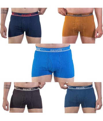 Renox Pack of 5 Cotton Trunks For Men's ( Multicolor )