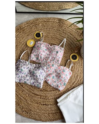 Pam floral crop top-Blue / XS
