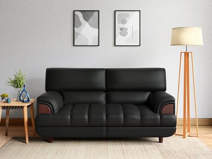 Bayflow 2 Seater Sofa (Leatherette, Black) Bayflow 2 Seater Sofa (Leatherette, Black)