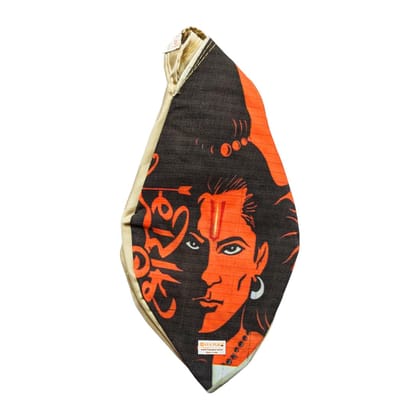 MAYAPURI Shree Ram Printed Pure Cotton Gomukhi Japa Mala Bag, Beads Bag or Chanting Bag, Zip Pocket, Sakshi Mala Counter, Pack of 1
