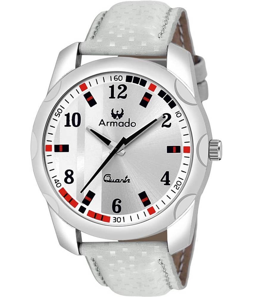 Armado - Light Grey Leather Analog Men's Watch