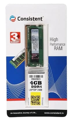 Consistant RAM DDR4 4GB (Single Channel) Laptop (2400 Mhz)
