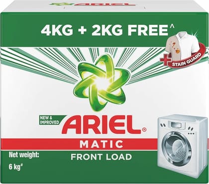 Ariel Matic Front Load Detergent Washing Powder, 4 kg (Get 2 kg Free)