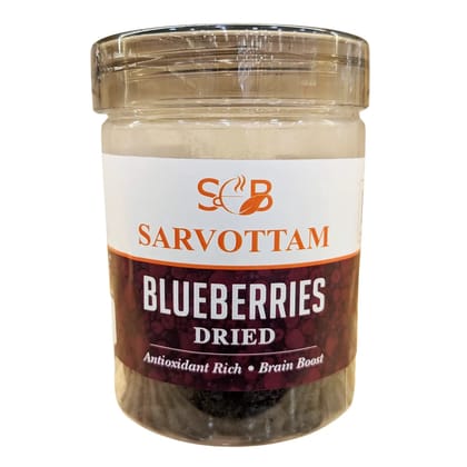 Sarvottam Premium Dried Blueberries 250g Box | Sweet & Juicy Superfood Snack | Rich in Antioxidants & Fiber | Healthy Immunity-Boosting Dry Fruit