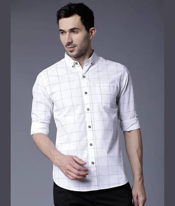 Highlander 100% Cotton Slim Fit Checks Full Sleeves Men's Casual Shirt - Multicolor ( Pack of 1 )