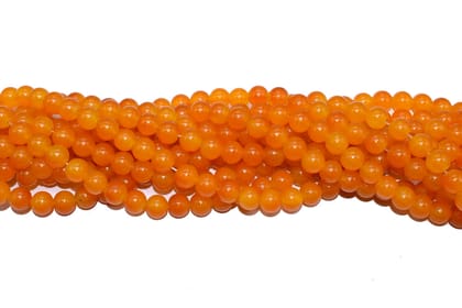 Deep Yellow Round Painted Glass Beads For Jewelry Making , 10 MM , (BWGB-322) Sold By Per String of Approx 80 Pcs-Per String of Approx 80 PCS (120 Gram) / Deep Yellow / 10 MM