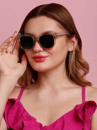 SUNNIES Large Full Frame Metal.Plastic Square Solid Polarized Women Sunglasses-SNS-11693-C026