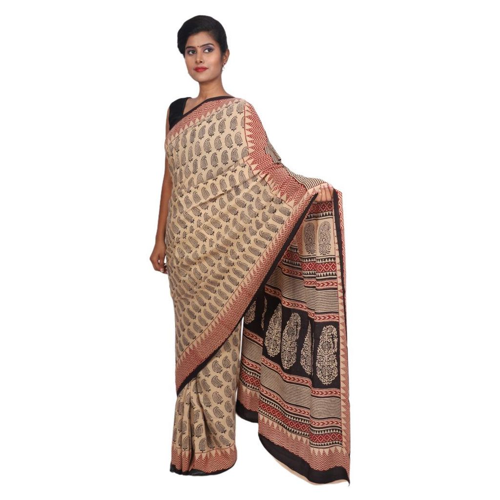 HANDLOOM CRAPE SILK SAREE WITH BLOUSE (SKU - 3I0106030422 SAREE-196) - Sarees | Buy online on ZillyBuy