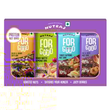 Nutraj For Good Daily Nutrition Protein Energy Nut Bar 100g (25g x 4 Bars)