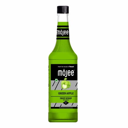 Mojee Green Apple Syrup | Sweet & Tangy Fruit Syrup for Mocktails, Cocktails, Shakes & Beverages | Refreshing Drink Mixer  1L