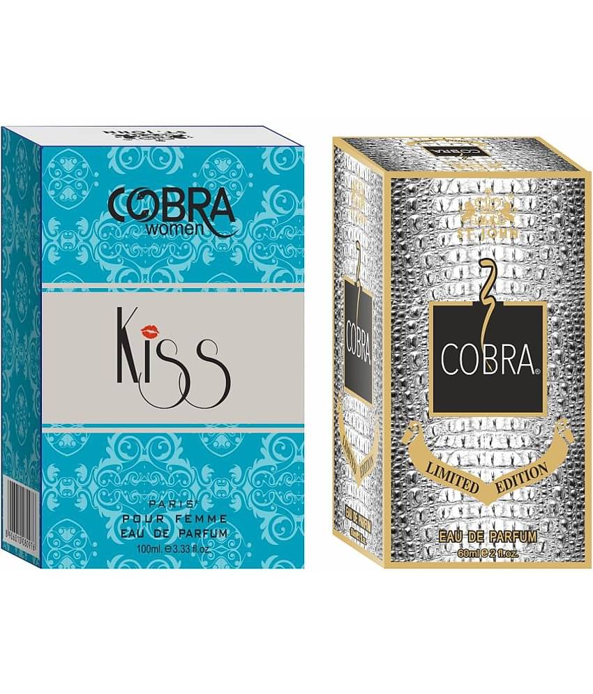 ST.JOHN Cobra Kiss 100ml & Cobra LTD 60ml Perfume Eau De Parfum (EDP) For Men 160ml- Pack of 2