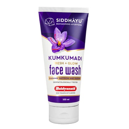 Baidyanath Siddhayu Kumkumadi Fresh plus Glow Face Wash 100 Ml