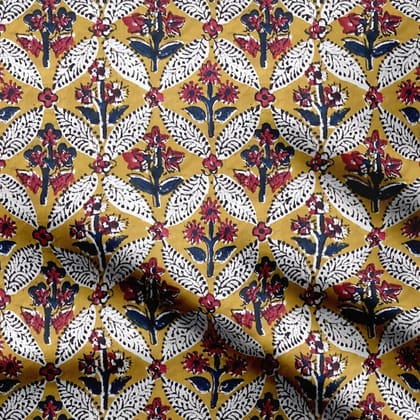 Indian floral block-Cotton