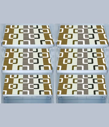 E-Retailer Set of 6 PVC Green Fridge Mats
