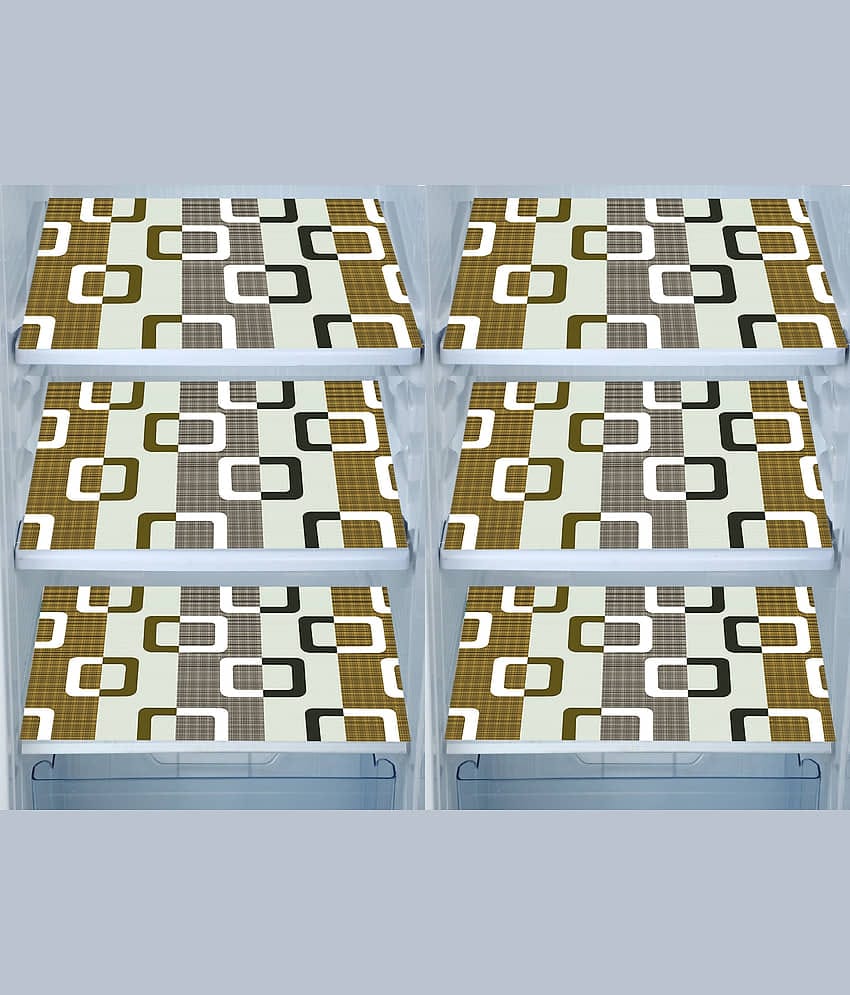 E-Retailer Set of 6 PVC Green Fridge Mats