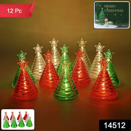 Christmas Tree Shape LED Decorative Lights (12 Pc)