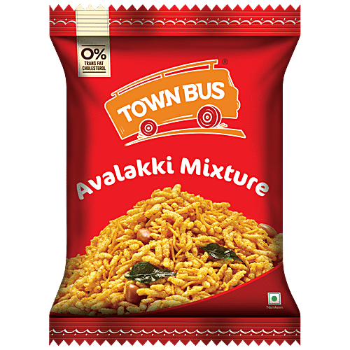 Townbus Avalakki Mixture - Namkeen, No Transfats Or Cholesterol, Evening Teatime Snack, 135 g Pouch
