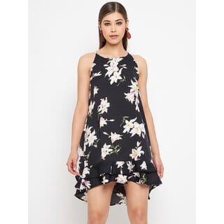 Purys Women Black A Line Dress