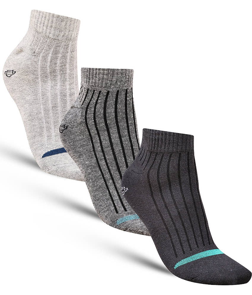 Dollar - Cotton Men's Striped Multicolor Ankle Length Socks ( Pack of 3 )