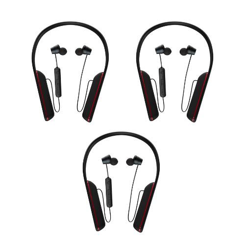 Walta Elite Firefly Bluetooth Neckband with Upto 60 Hours Playback, Magnetic Buds, IPX4, (Black)-(Pack of 3)