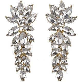 Multicrystals Dangler Earrings for Girls Alloy Material Made in India Earrings for Women's Fashion Jewellery for Party Multicrystals Dangler Earrings for Girls Alloy Material Made in India Earrings for Women's Fashion Jewellery for Party