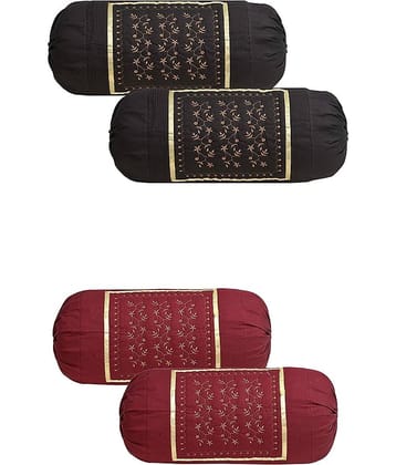 MAHALUXMI COLLECTION Pack of 4 Multi Pillow Cover