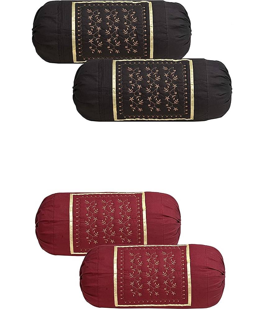 MAHALUXMI COLLECTION Pack of 4 Multi Pillow Cover