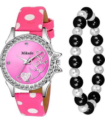Mikado Leather Round Womens Watch