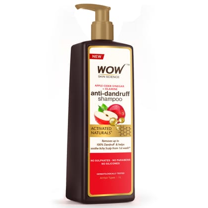 WOW Skin Science Apple Cider Vinegar Shampoo - 1L | Mild Anti-Dandruff Shampoo For Daily Use | Suitable For Men & Women | Balances PH Level | Contains No Sulphates, Parabens or Harmful Chemicals WOW Skin Science Apple Cider Vinegar Shampoo - 1L | Mild An WOW Skin Science Apple Cider Vinegar Shampoo - 1L | Mild Anti-Dandruff Shampoo For Daily Use | Suitable For Men & Women | Balances PH Level | Contains No Sulphates, Parabens or Harmful Chemicals WOW Skin Science Apple Cider Vinegar Shampoo - 1L | Mild An