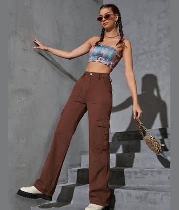 9x denims - Brown Denim Regular Fit Women's Jeans ( Pack of 1 )